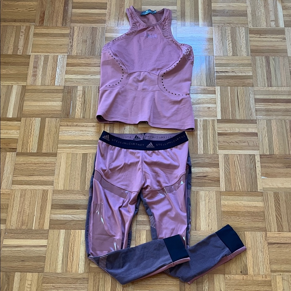 ADIDAS BY STELLA MCCARTNEY Dusty Rose / Pinky Mauve Athleisure/Workout Set